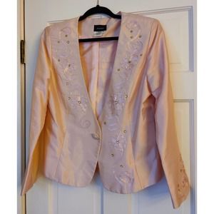 NWT Ashro Pink Lightweight Embellished Jacket Blazer Sz 14